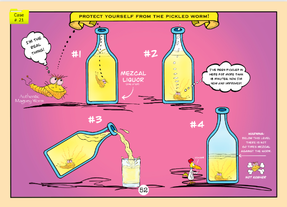 Illustrated case: a worm in a bottle of liquor
